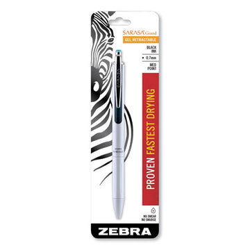 Zebra® Sarasa Grand Gel Pen, Retractable, Medium 0.7 Mm, Black Ink, White Barrel freeshipping - TVN Wholesale